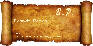 Brandt Petra névjegykártya