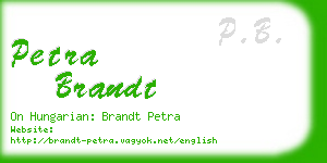 petra brandt business card